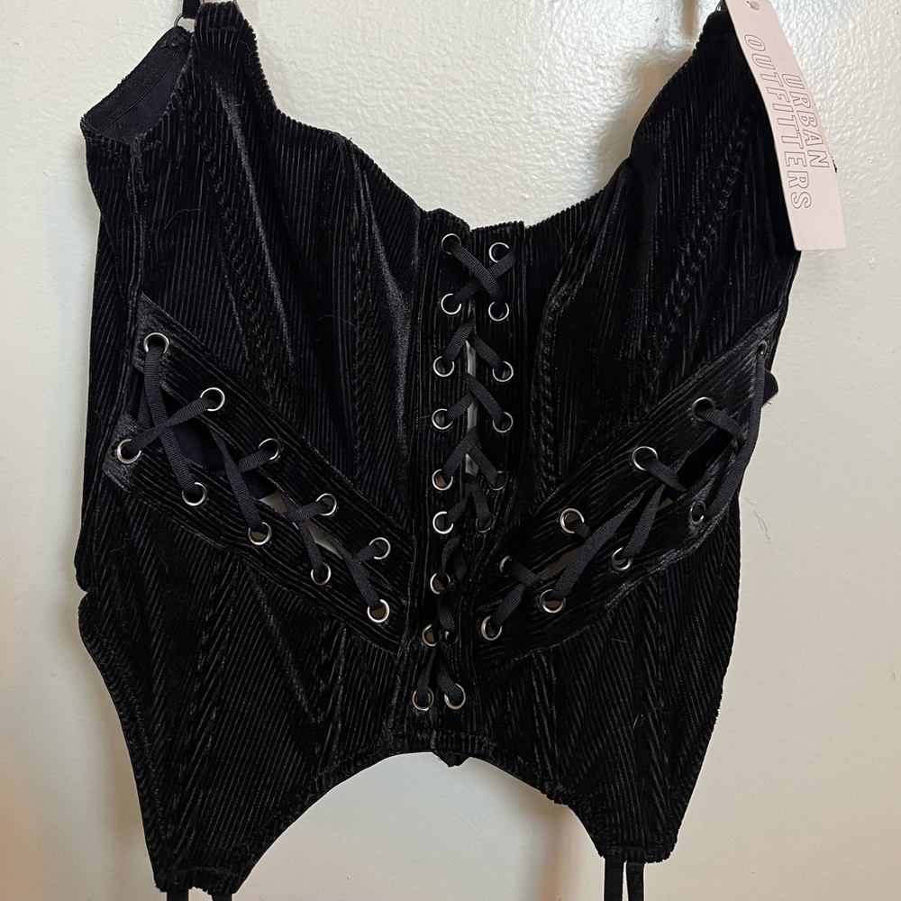 NWT Urban Outfitters Black Corset Size M